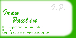 iren paulin business card